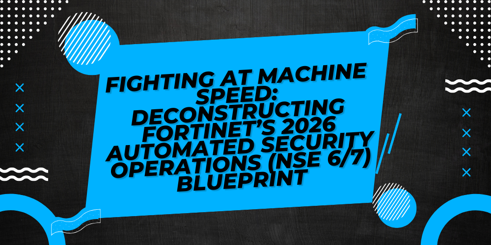 Fighting at Machine Speed: Deconstructing Fortinet's 2026 Automated Security Operations (NSE 6/7) Blueprint